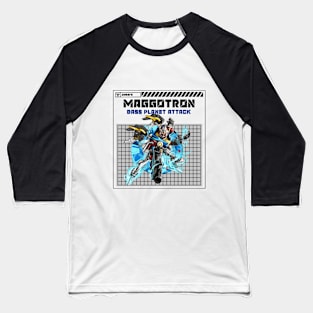 Maggotron Mecha Bass Planet Attack Baseball T-Shirt